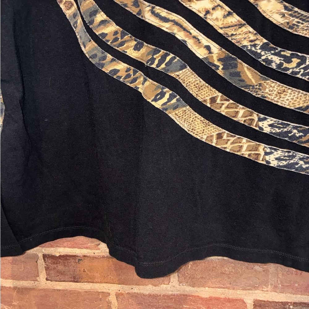 Laura Ashley Black and Tan Patterned Blouse - Picture 7 of 7